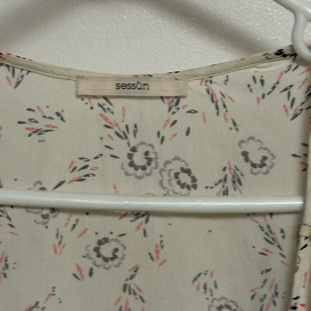 Sessun Chicama cross over dress, printed viscose crepe - sz XS‎ EUC